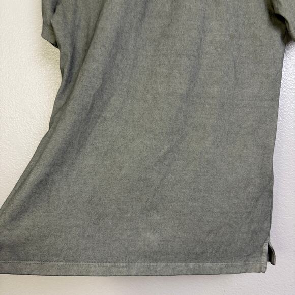 John Varvatos Polo Shirt Mens Small Cotton Short Sleeve Cement Casual Button - Picture 5 of 8